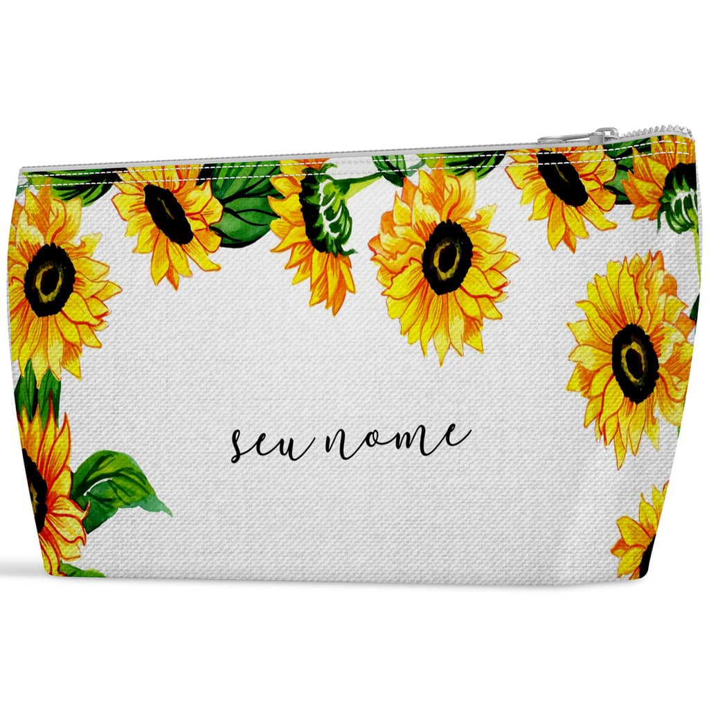 10 Necessaires personalizado nome girassol brinde lembranca