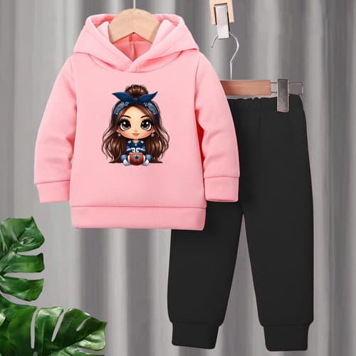 Abrigo Conjunto Menina Moletom Infantil Canguru Reforçado