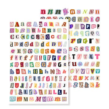 Adesivo Letras 2 folhas Grafitte