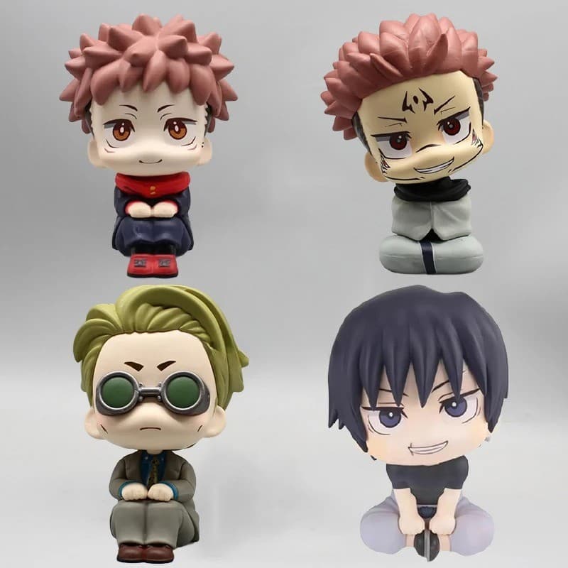 10cm Jujutsu Kaisen Toji Figura Itadori Yuji Lookup Bonecas Ryomen Sukuna Estatueta Nanami Kento Sentada PVC Modelo Brin