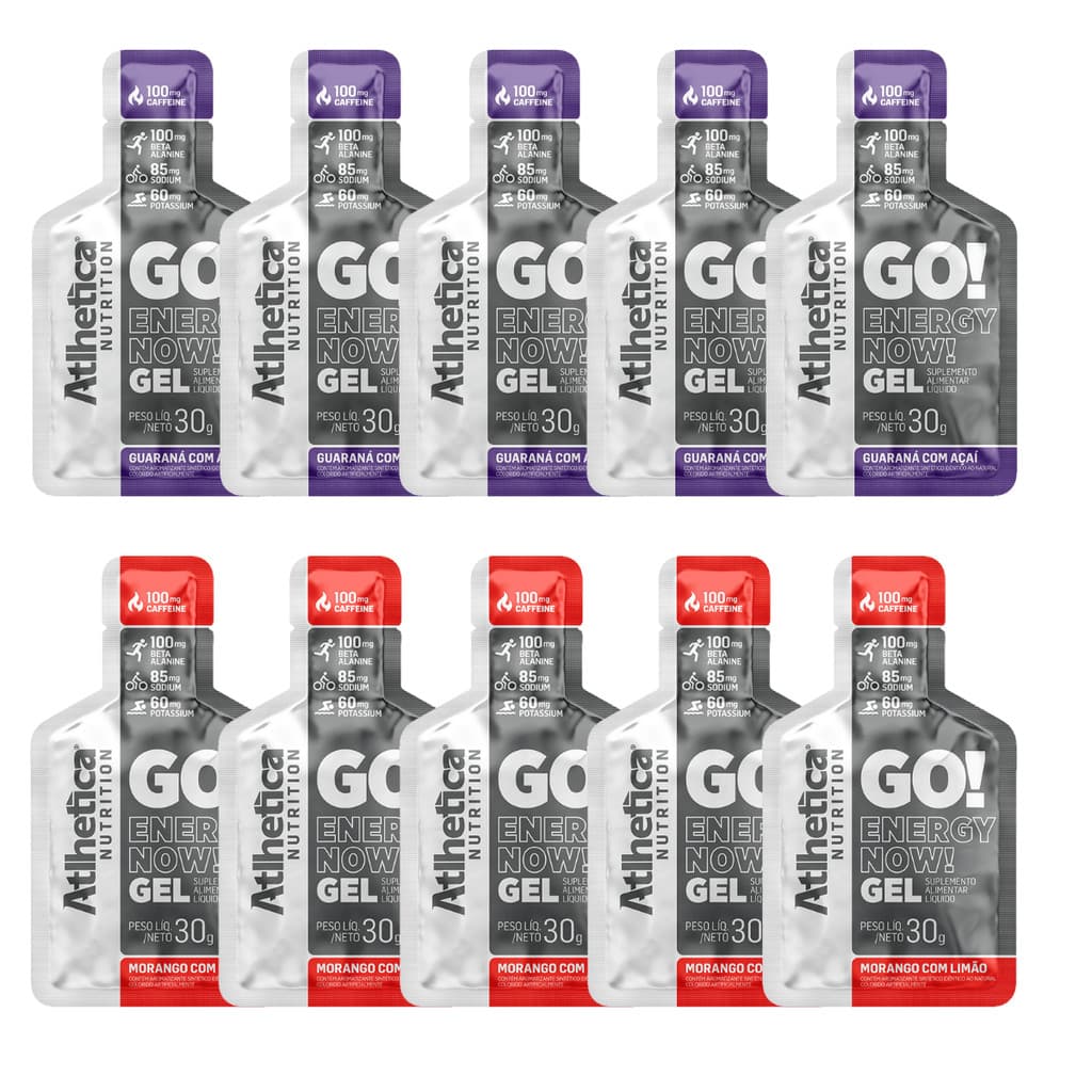 Gel Carb Go Energy Now Atlhetica 10x30g Beta Alanin Cafeina