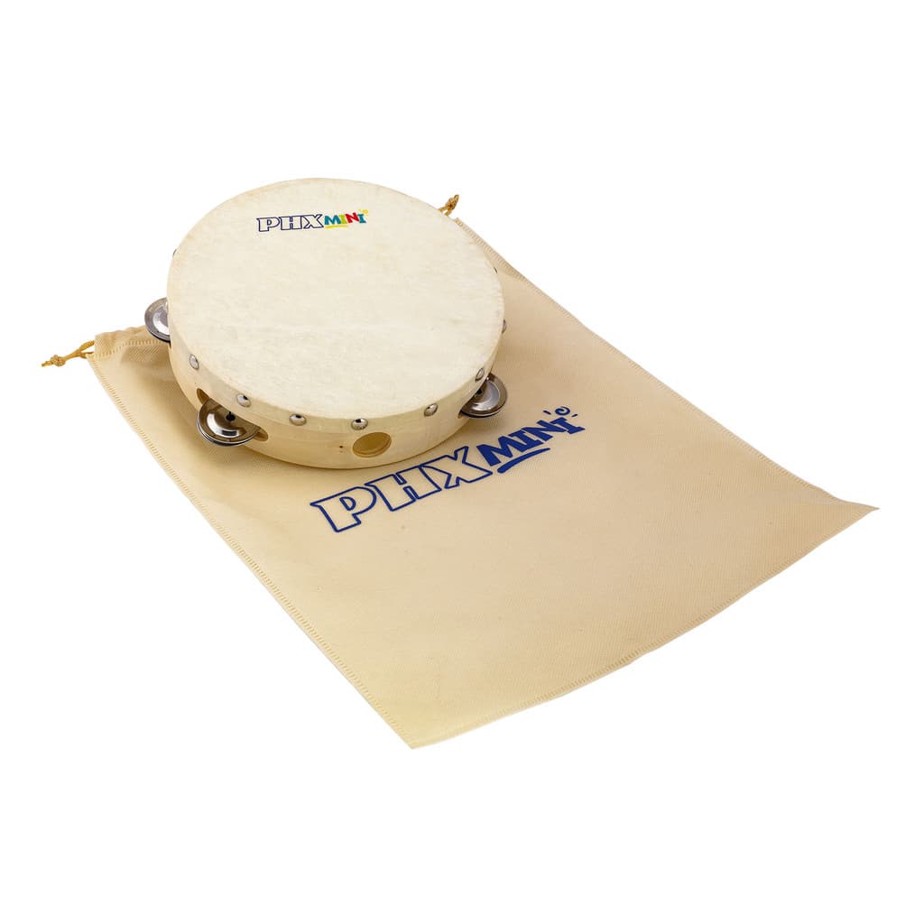 PANDEIRO INFANTIL MADEIRA C/ PELE ANIMAL 8 POL PHX TH8-6