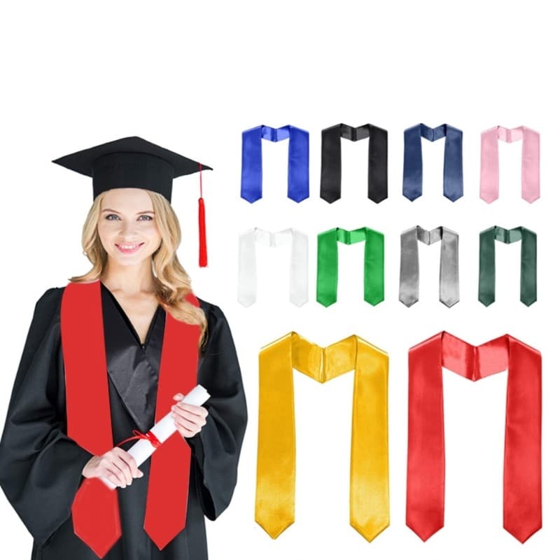 Rouba Formatura Clássica Para Graduados Escolares E Universitários Estola Acadêmica Colorida