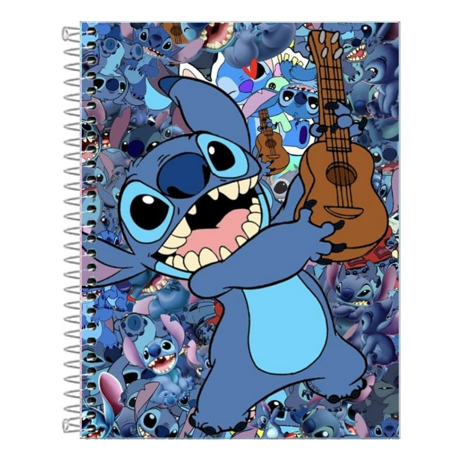 Caderno   Stitch  Capa Dura 10 Matérias 160fls