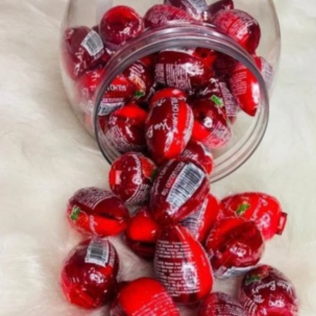 Batom Brilho Labial Moranguinho C/10 UNIDADES infantil Cheirinho de Morango