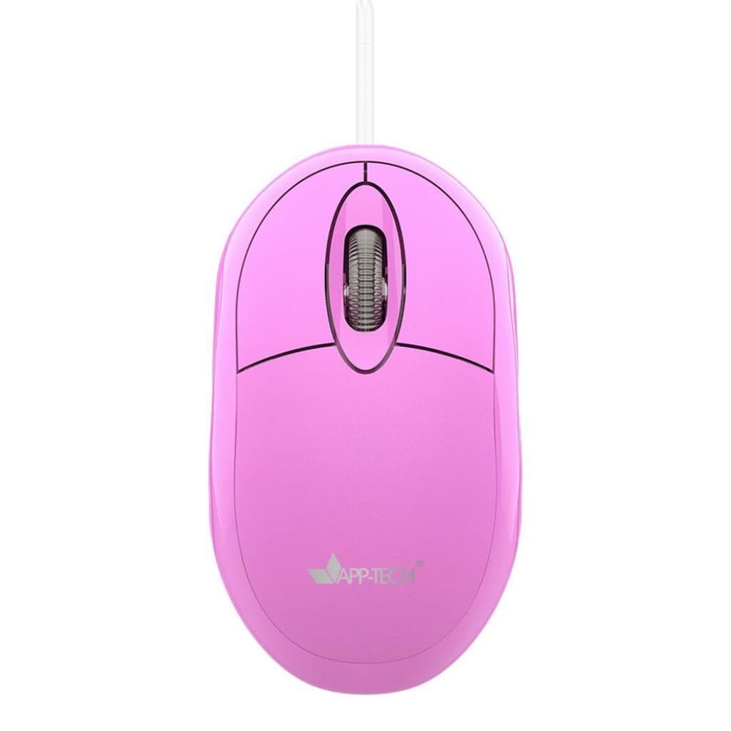 Mouse Óptico USB Rosa 1200DPI MF105 App-Tech - CX 1 UN