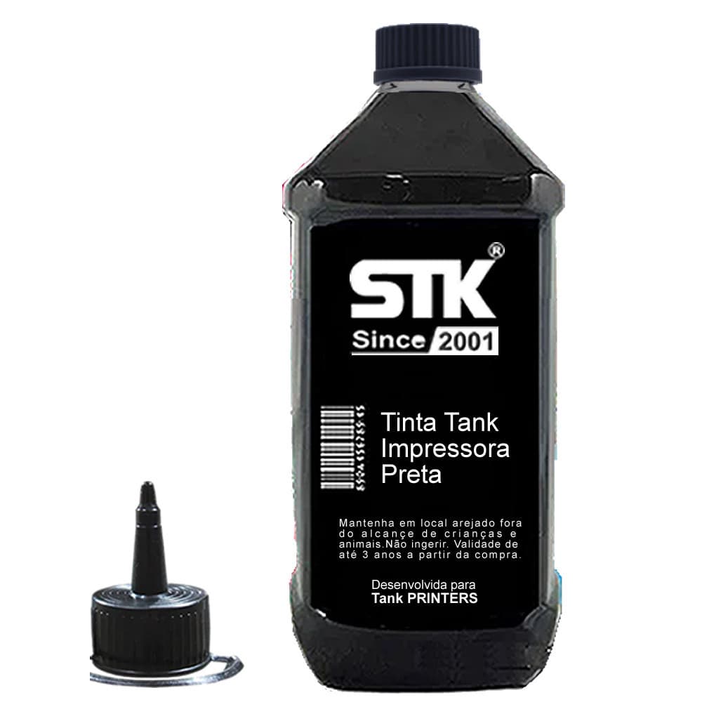 Refil Tinta STK Black Compatível Impressora Canon G3110 G4100 G3100 G2100