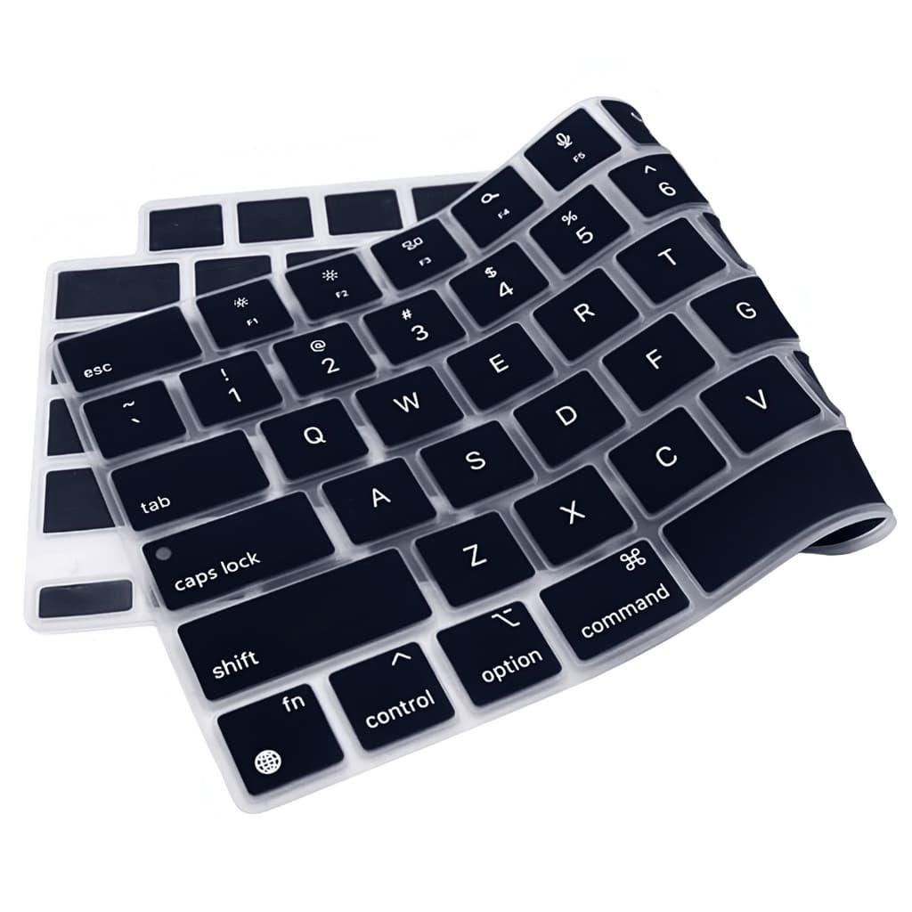 Protetor de Teclado Compatível MacBook Air 13 Pol Polegadas M1A2337/ A2179 - Ano 2019/ 2021 - Preto
