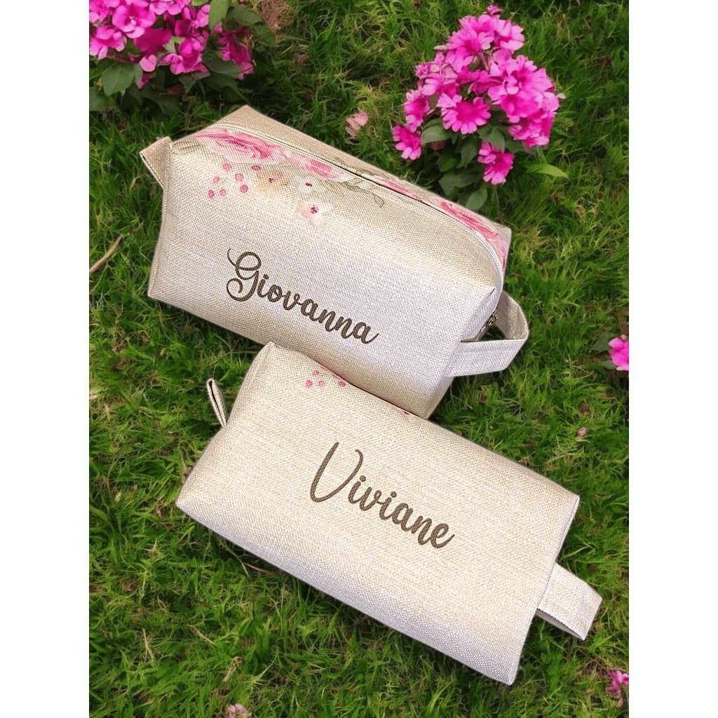 Necessaire Box Personalizada com Nome Casamento Madrinha Padrinho Debutante Aniversário 15 Anos Batizado Lembrancinha