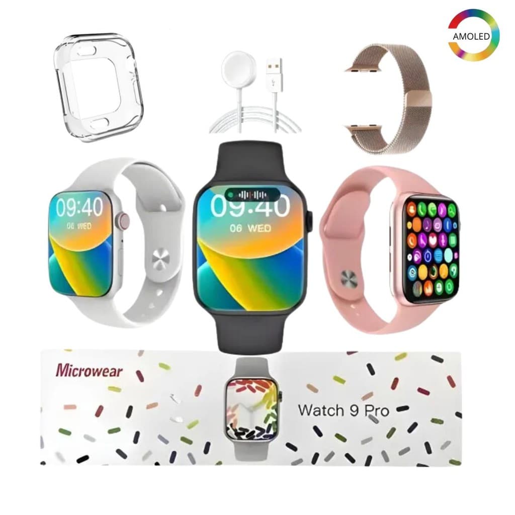 SmartWatch W29 Pro Série 9 AMOLED 47mm Relógio Watch 9 Pro Microwear Original