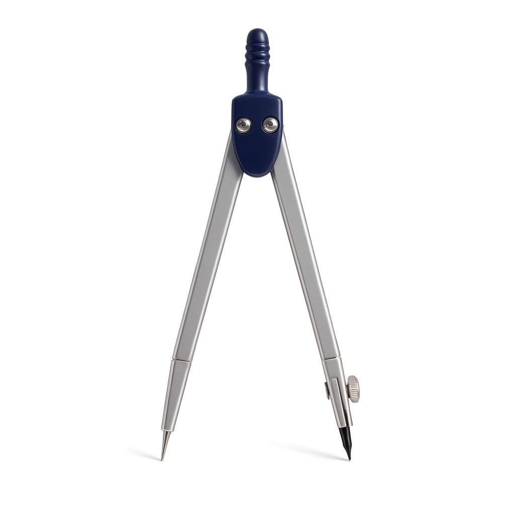 Compasso De Precisão Escolar Metálico Técnico Com Ponta Seca