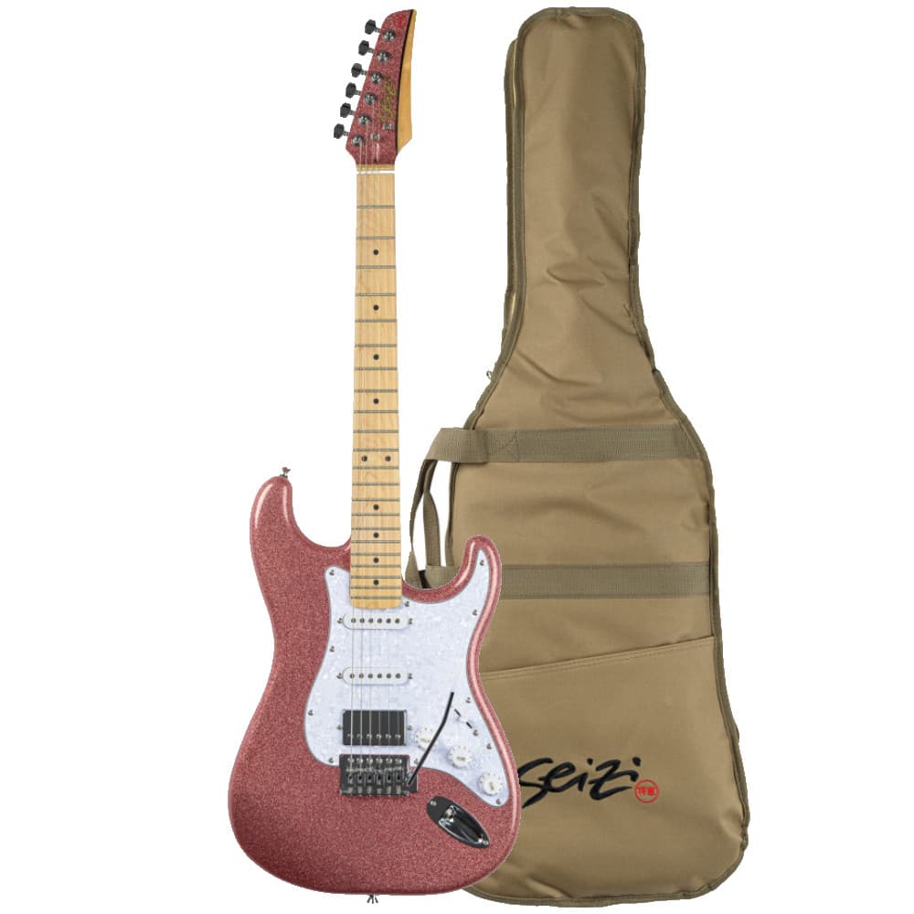 GUITARRA SEIZI KATANA MUSASHI PLUS HSS ROSE GOLD SPARKLE