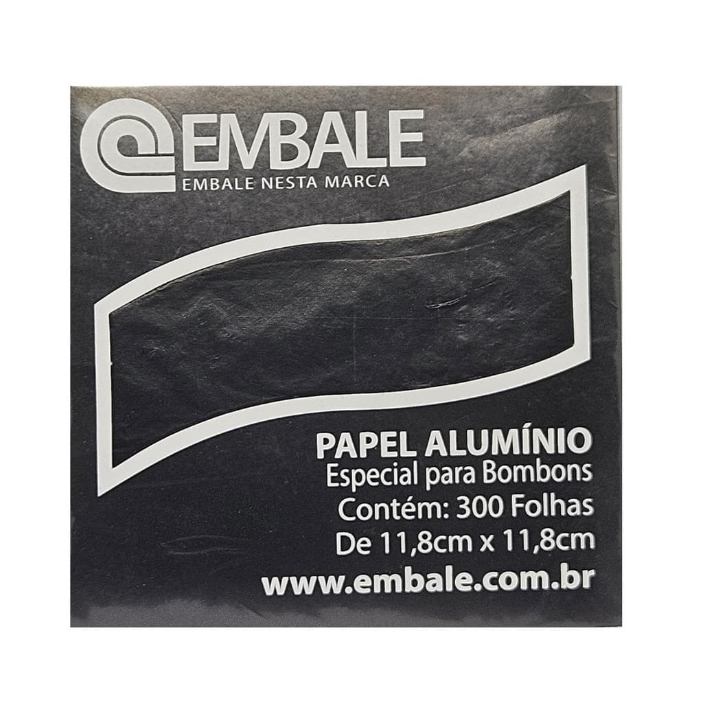 Papel chumbo 11,8x11,8cm para Trufa 300fls preto embale