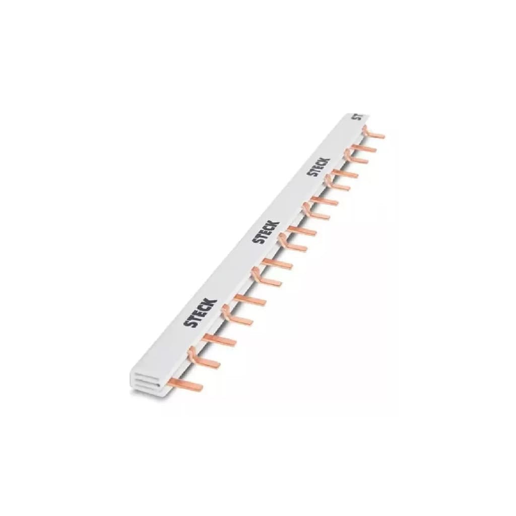 Barramento Pente Bifásico 16 Polos Din 80a Steck