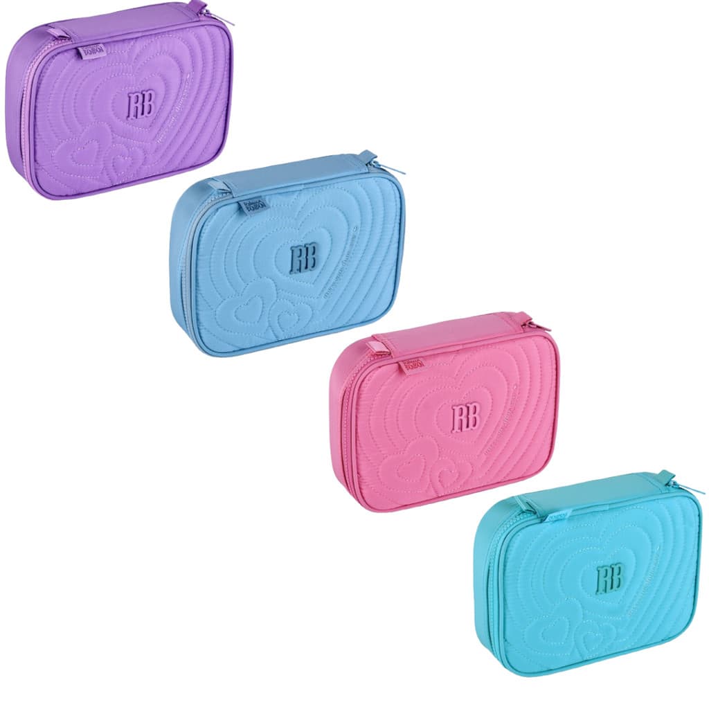 Estojo Infantil Com 01 Bolso Feminino Rebecca Bonbon Coraçâo - Clio Style