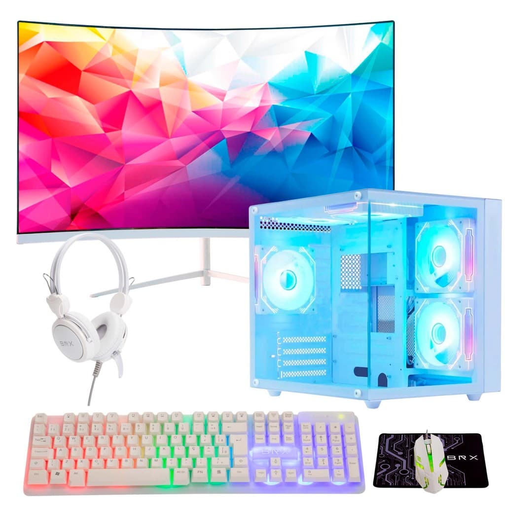 Computador Gamer I7 4ª 16gb Ram 1tb NVMe Placa de vídeo GTX 1050 Ti 4gb Tela 23 curva