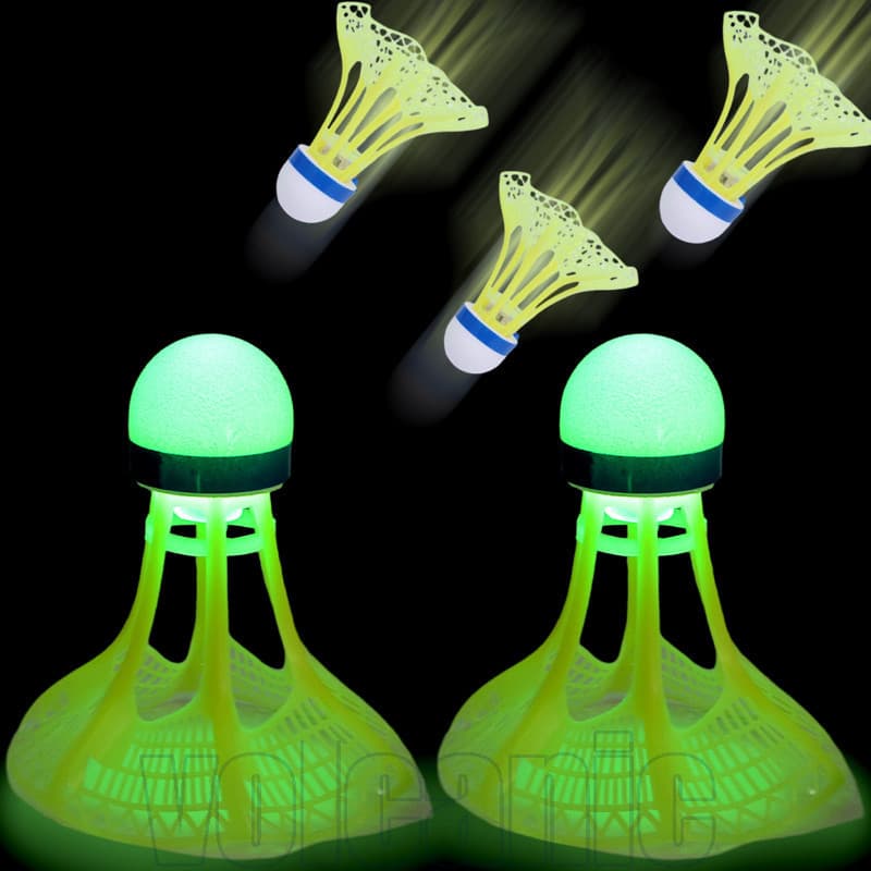 3 Unidades De Badminton Iluminado Por LED-Luminoso De Espuma Elástica-Bola De Treinamento Ao Ar Livre-Resistente Desgast
