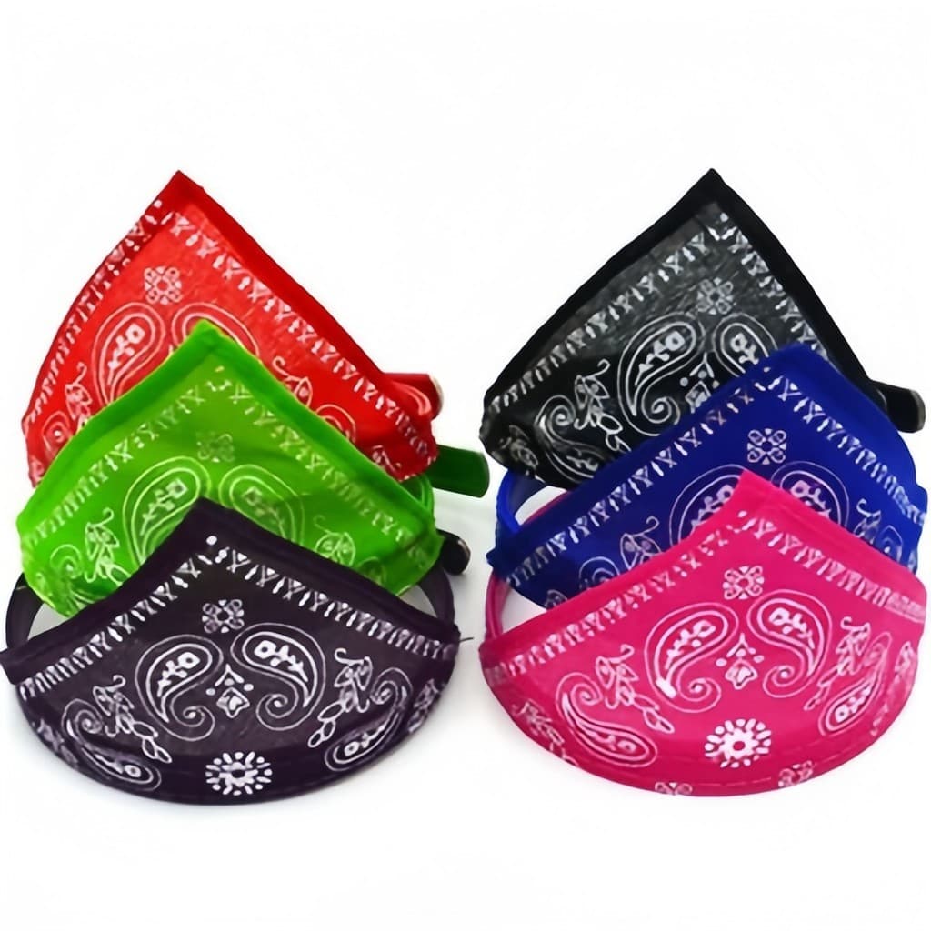 8  Uni  Coleira Fina Bonita Bandana +Sino de Para Animais de Estimação / Gato / Cachorro / Filhote Pet