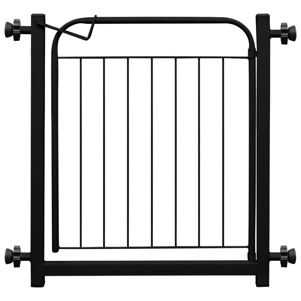 Portão Segurança Pet Cães Bebês Largo 69 a 84cm C/ Extensor 10cm Preto Romero