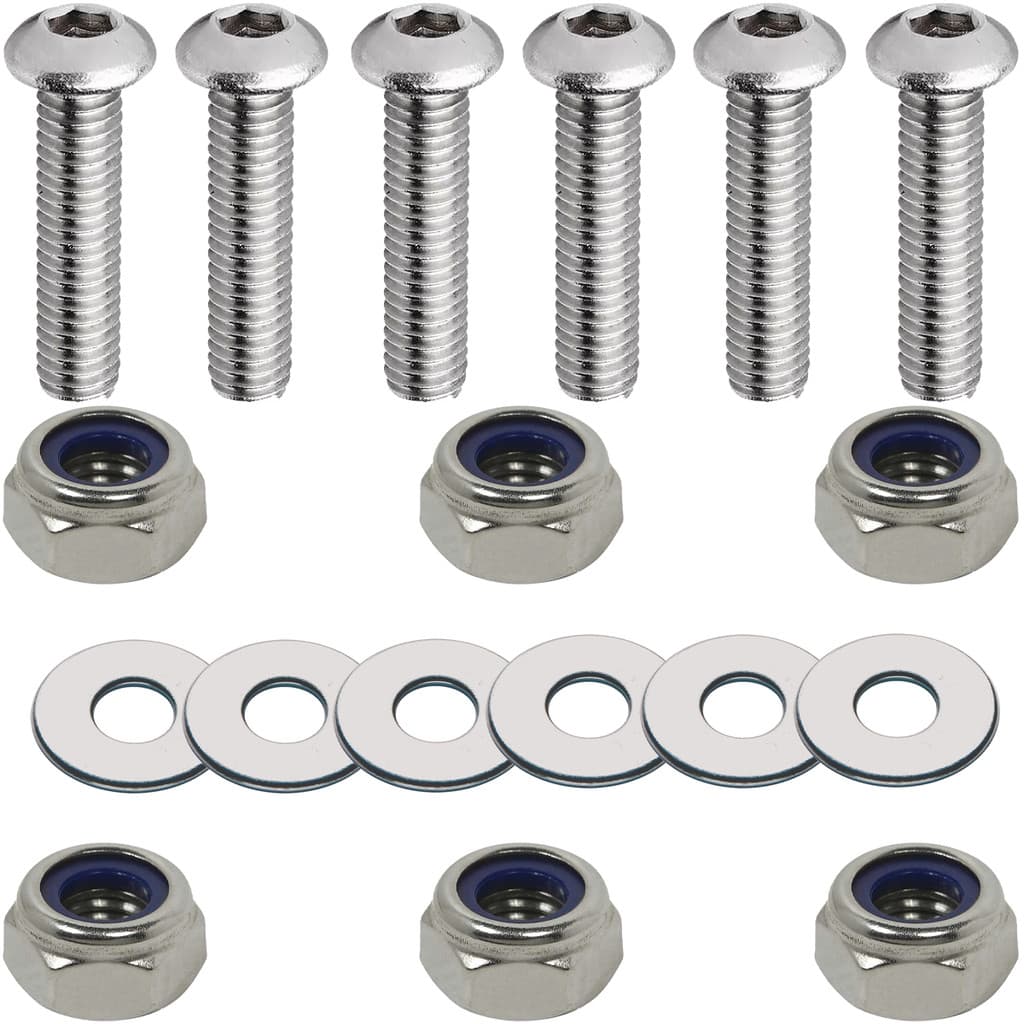 Kit parafusos prisioneiros allen inox coroa XRE300 NX400 Falcon com porca