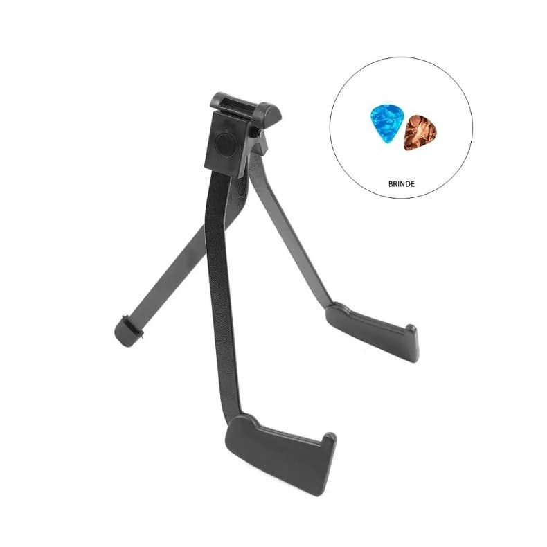 Suporte Instrumento de Chão Ask G5 Dobrável Guitarra Baixo + 2 Palhetas