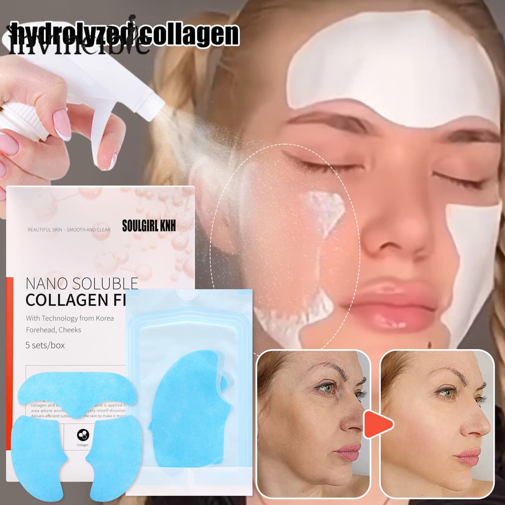 Máscara Facial De Colágeno Antirrugas Clareadora-Hidrolisazdora E Lifting Reafirmante , Cosméticos Para Cuidados Com A P