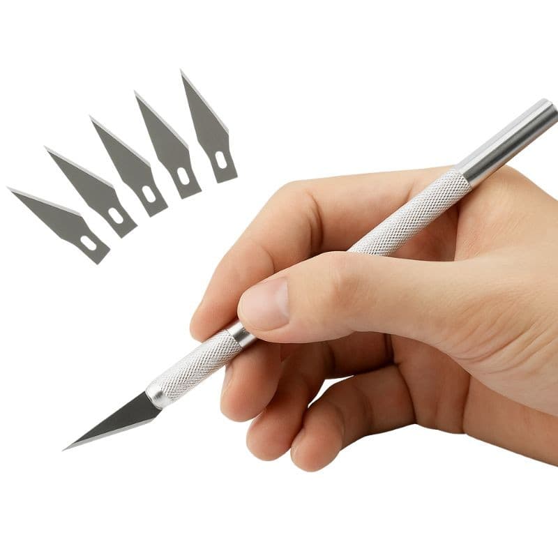 Estilete De Precisão Para Corte Bisturi + 5 Lâminas