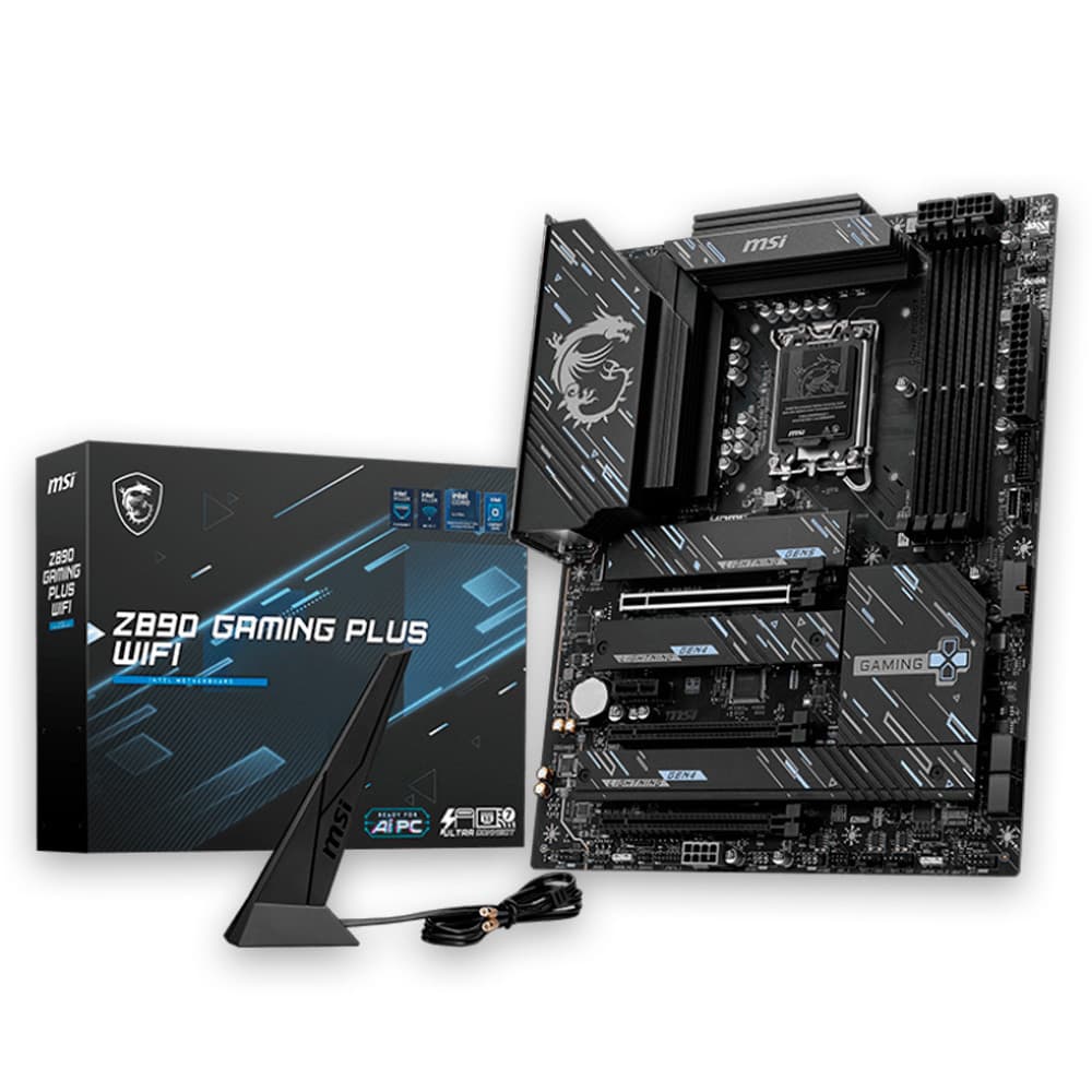 PLACA MÃE MSI Z890 GAMING PLUS WIFI DDR5 INTEL LGA - 1851 911-7E34-002