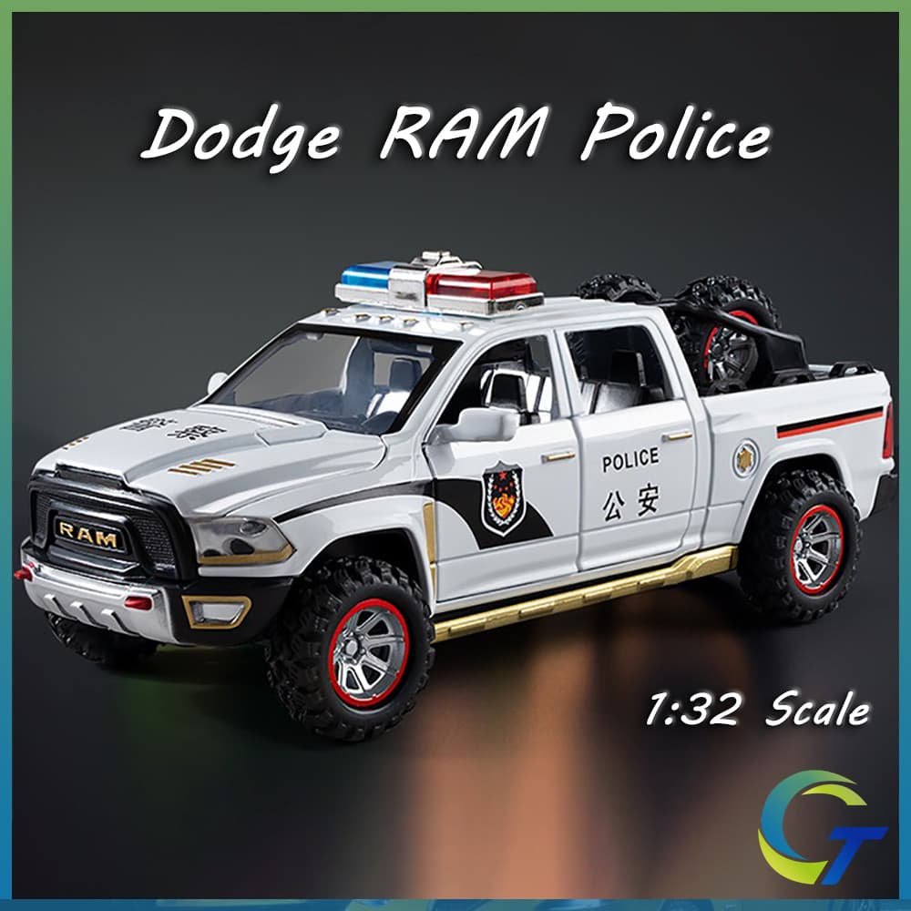1 : 32 Dodge RAM Captador Polícia Diecast Brinquedos Modelo De Carro Carros Liga Brinquedo Coleção Presente Para Meninos