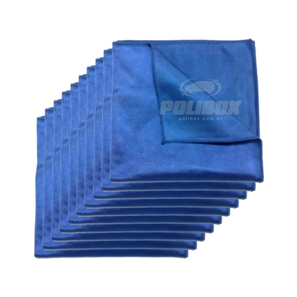 Flanela Azul para Limpeza de Vidros 1019 - Detailer (38cm x 38cm) - 10 unidades
