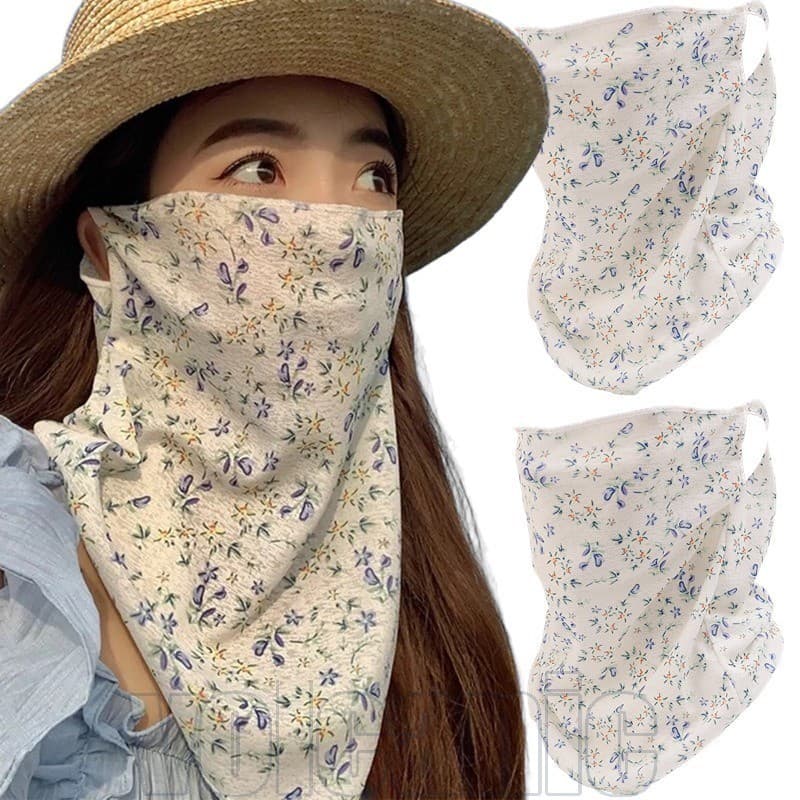 Máscara Facial Protetora Solar De Verão De 4 Unidades Com Gancho De Orelha-Para Viagens Ao Ar Livre , Caminhadas-Capa Co