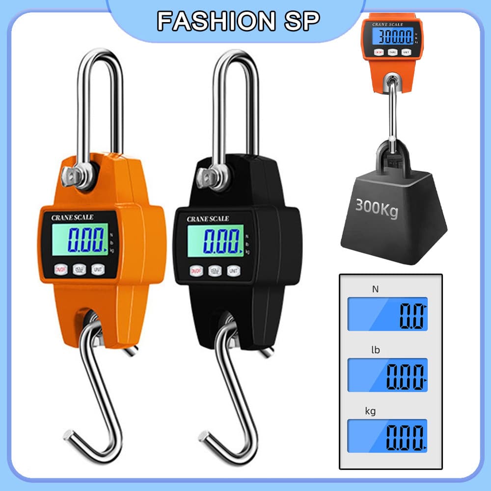 Balança De Guindaste 300kg Lcd Balança Eletrônica De Metal Portátil Balança De Gancho De Elevação Industrial