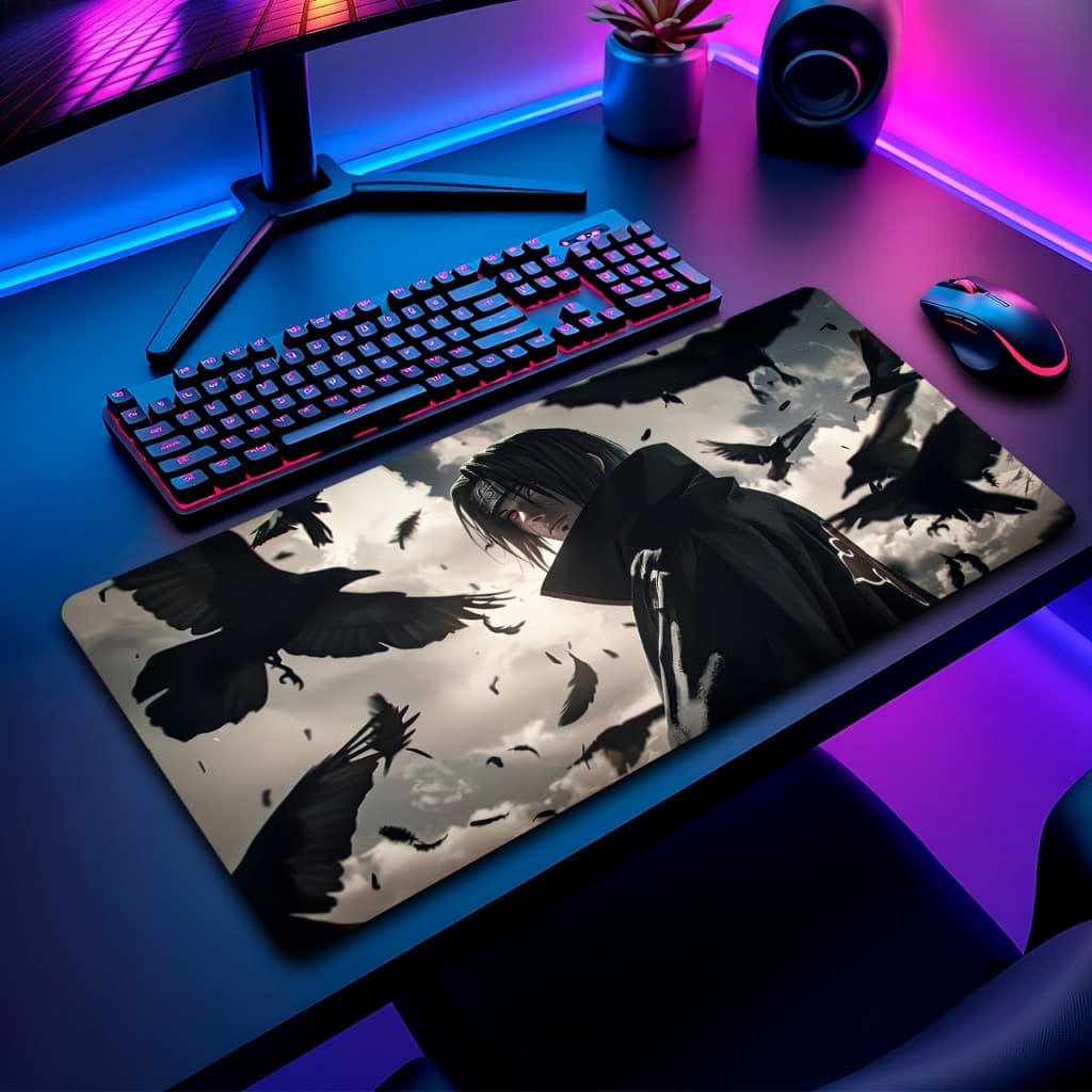 Mouse Pad Naru Gamer Antiderrapante Grande Estampado Personalizado 70x35 Cm