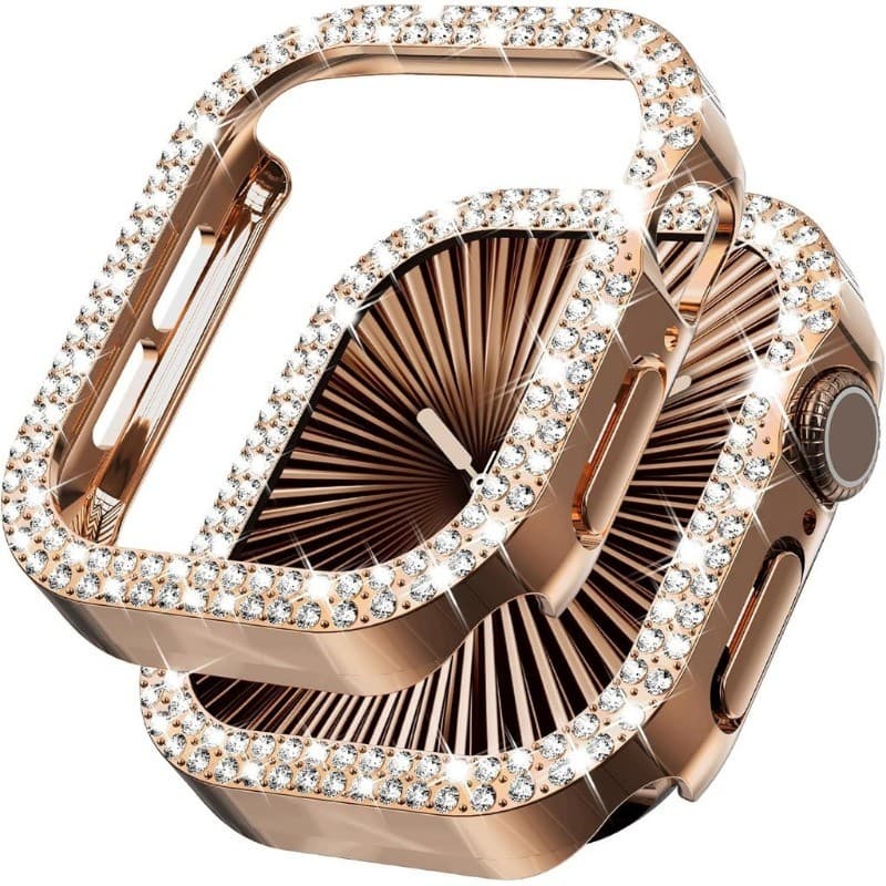 Capa Para Apple watch Case 42mm 46mm 40mm 41mm 45mm 44mm 38mm Diamante Bling Quadro iWatch Série 10 9 7 SE 6 8 5 4 3