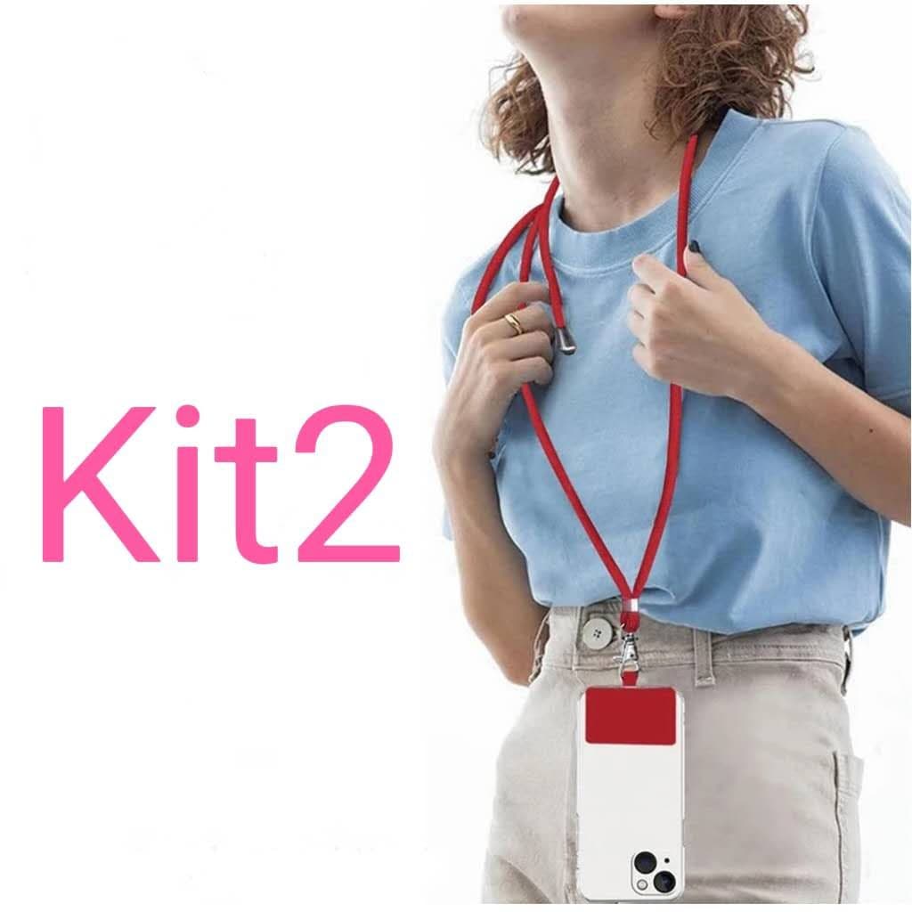 2 Unidade Cordão Para Celular Universal Alça De Pescoço E Pulso