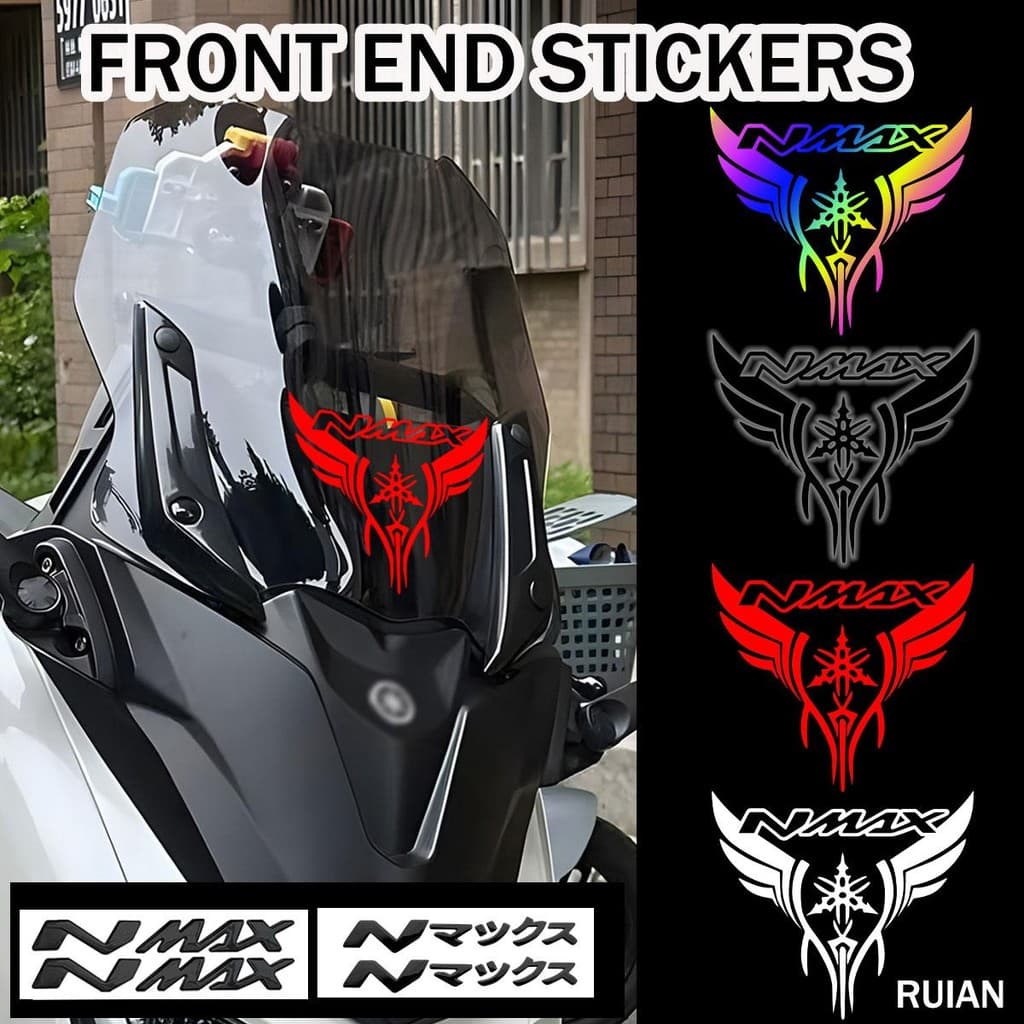 YAMAHA 2025 Modelo Nmax155 Cabeça Adesivos De Pára-Brisa Corpo 3D Borracha Macia Para Nmax155 Decalques De Modificação D