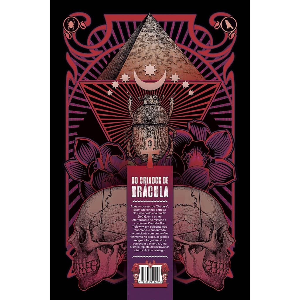 Os Sete Dedos da Morte Capa Dura Edição de Luxo Reserva Verniz Trilateral Rubine Red Fitilho