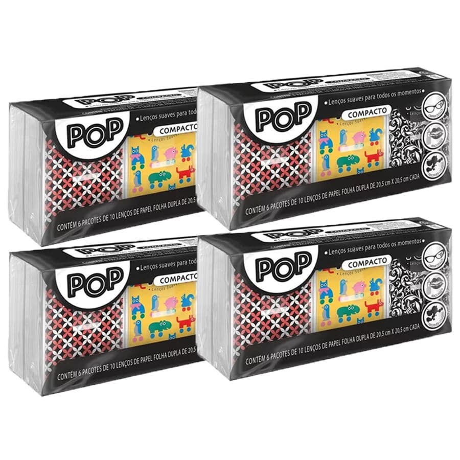 Kit de 240 Lenço de Papel Duplo Pop Suaves Pacotes de Bolso p/ Casamento