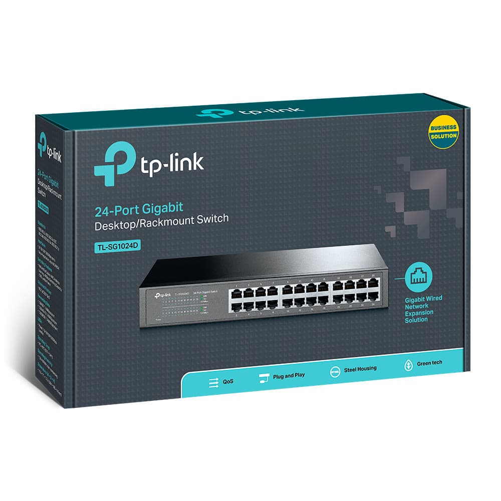 TP-LINK SWITCH 24 PORTAS TIPO MESA PARA RJ-45 TLSG1024DBR
