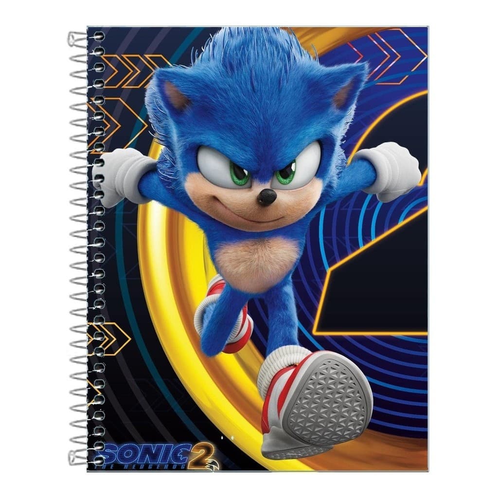Caderno    Sonic 10 Matérias Capa Dura