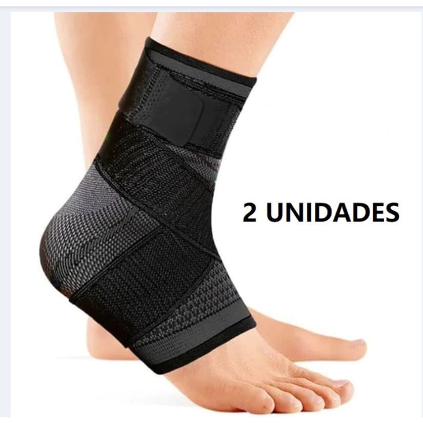 Kit Par de 2 Tornozeleira Ortopedica Compressão Estabilizadora Alívio Dor Corrida Futebol Esporte