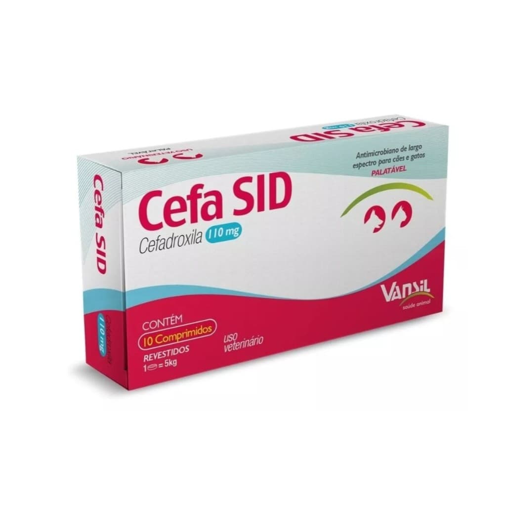 Cefa Sid 110mg caixa 10 Comprimidos Antimicrobiano Vansil