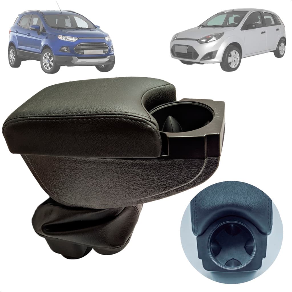 Encosto Descanso Braço Apoio Ecosport  2010 Até 2012 Fiesta 2011 Até 2014 Porta Copos