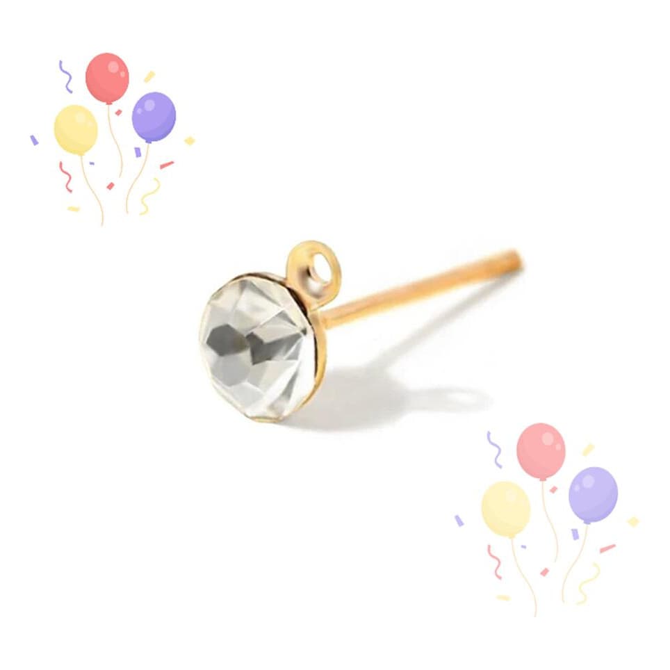 Base Para Fazer Brinco Com Strass Com Argolinha 50un-5mm