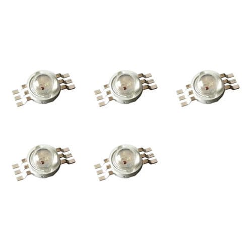Kit 5x Led Chip Smd Rgb 3w 6 Pinos 8x5mm Super Brilho