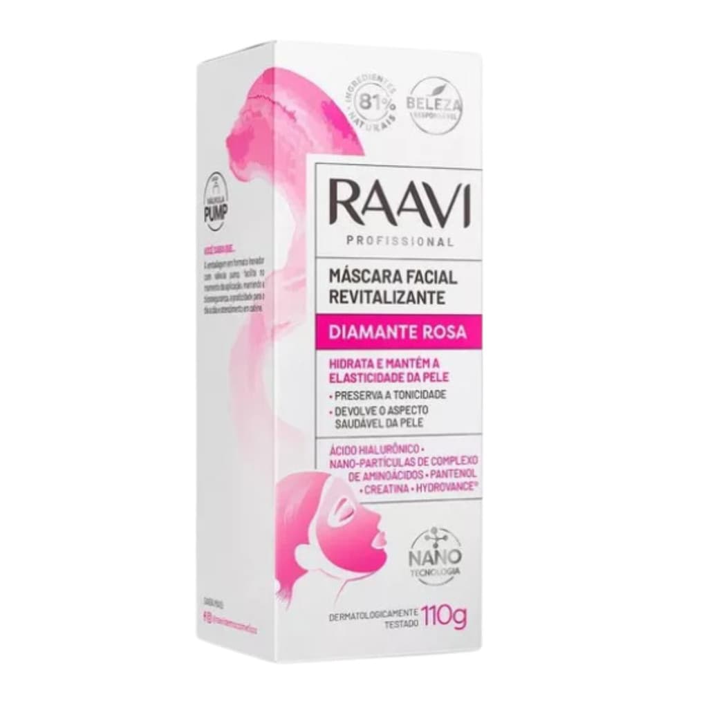 Máscara Raavi Facial Diamante Rosa 110g