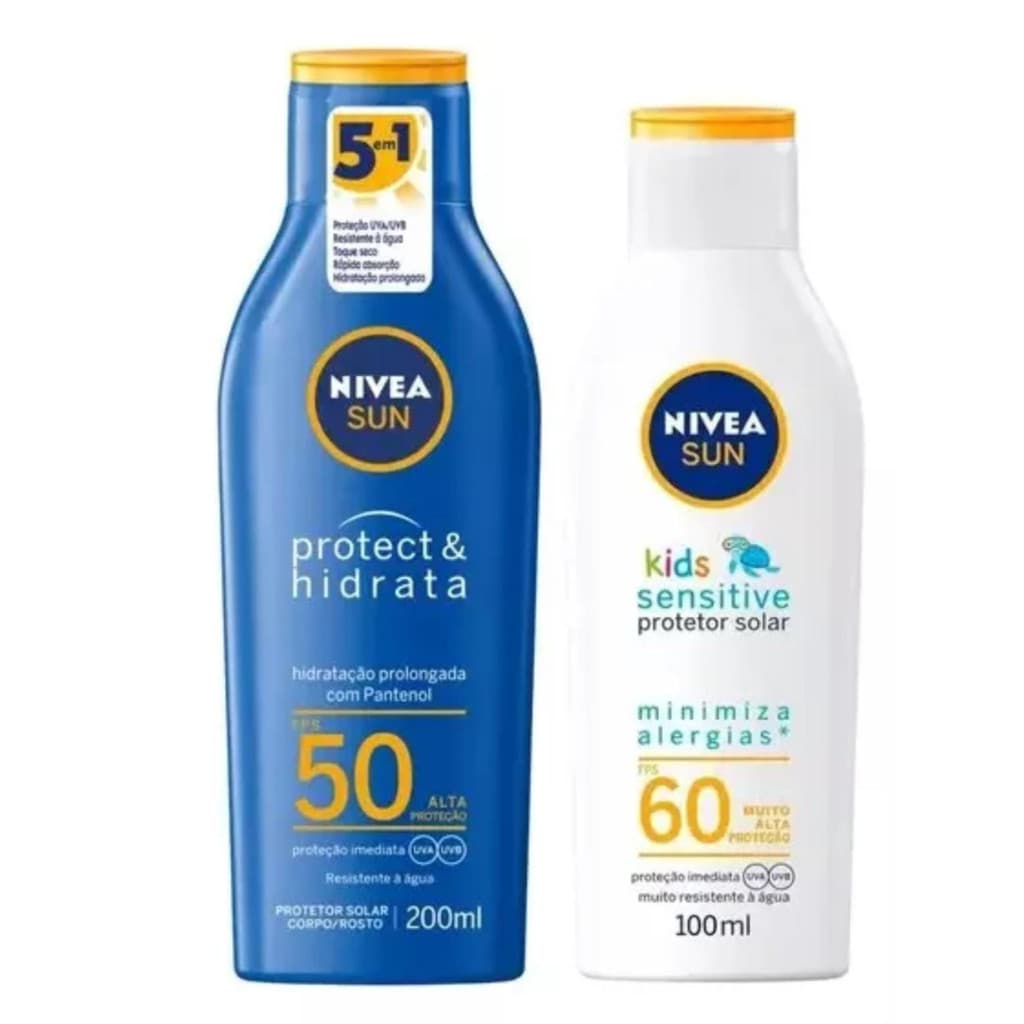 Nivea Sun Protetor Solar Fps50 200ml/fps60 Babies&kids 100ml