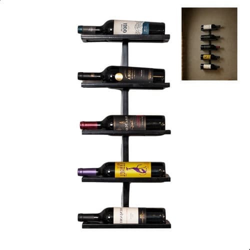 Adega Suspensa De Parede Estilo Industrial  Suporte Vinho