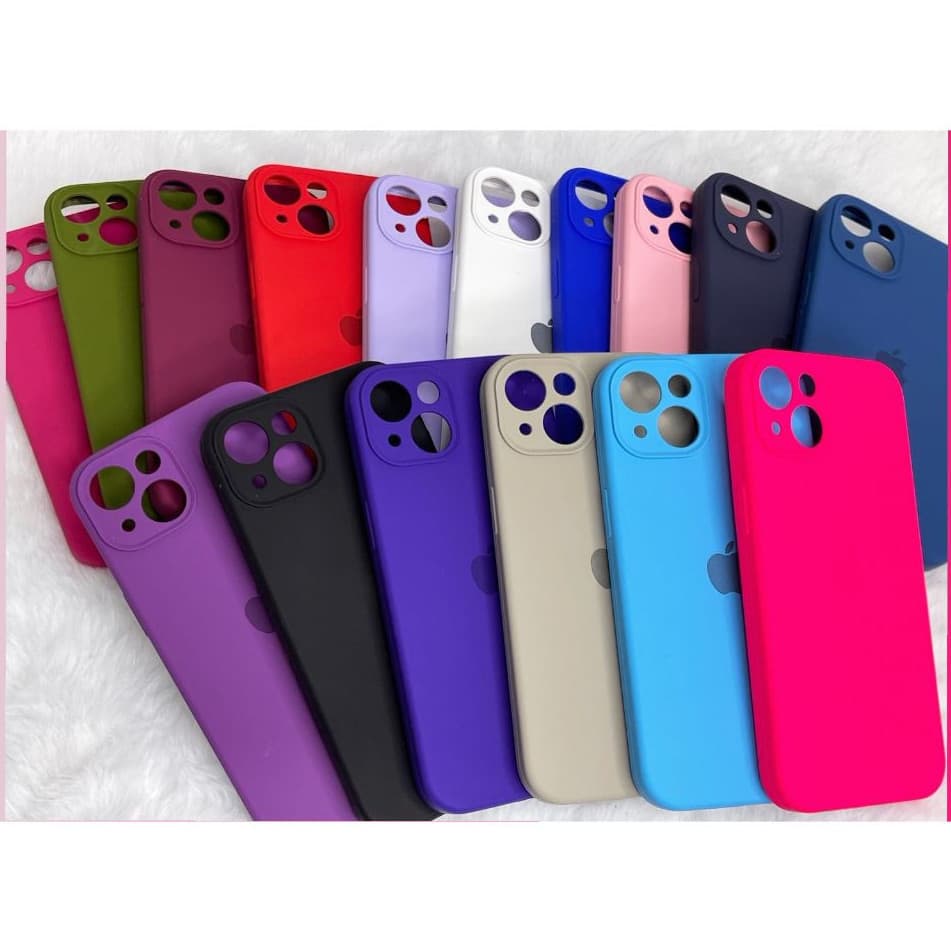 CAPA CAPINHA CASE PARA IPHONE 13 NORMAL A SILICONE INTERIOR AVELUDADA COM CÂMERA FECHADA