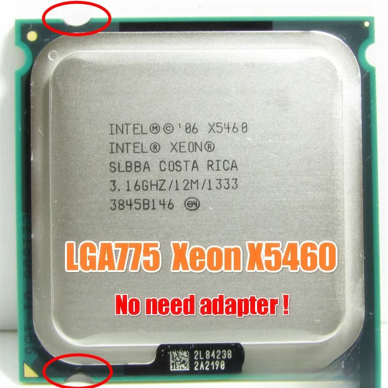 Processador Intel Xeon X5460 3.16GHz funciona em placa-mãe LGA 775